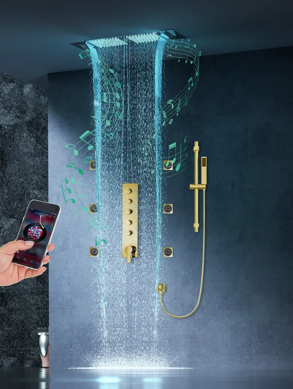 YW-S02 shower configuration, 900 × 300 mm, catalogue page 57