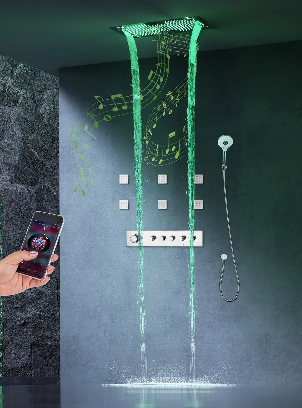 YW-S04 shower configuration, 700 × 400 mm, catalogue page 67