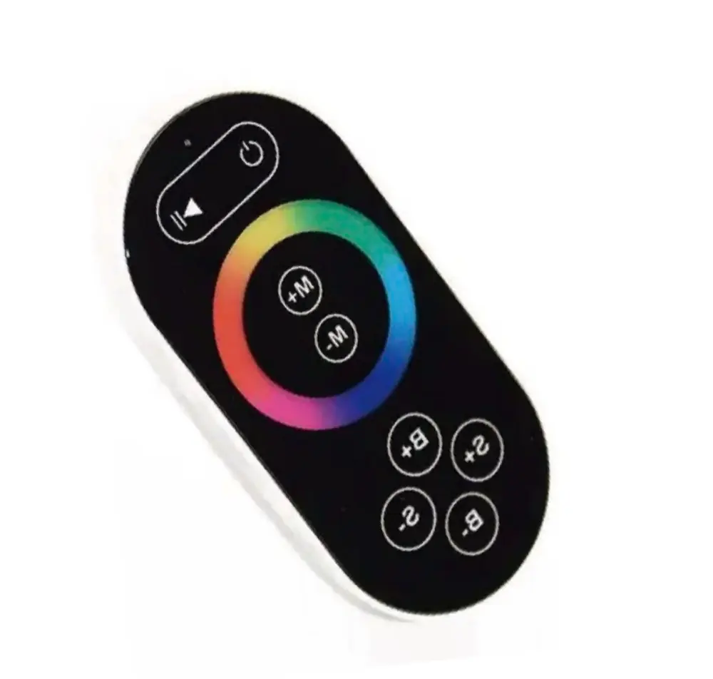 Eight-key handheld remote for ceiling shower lighting control