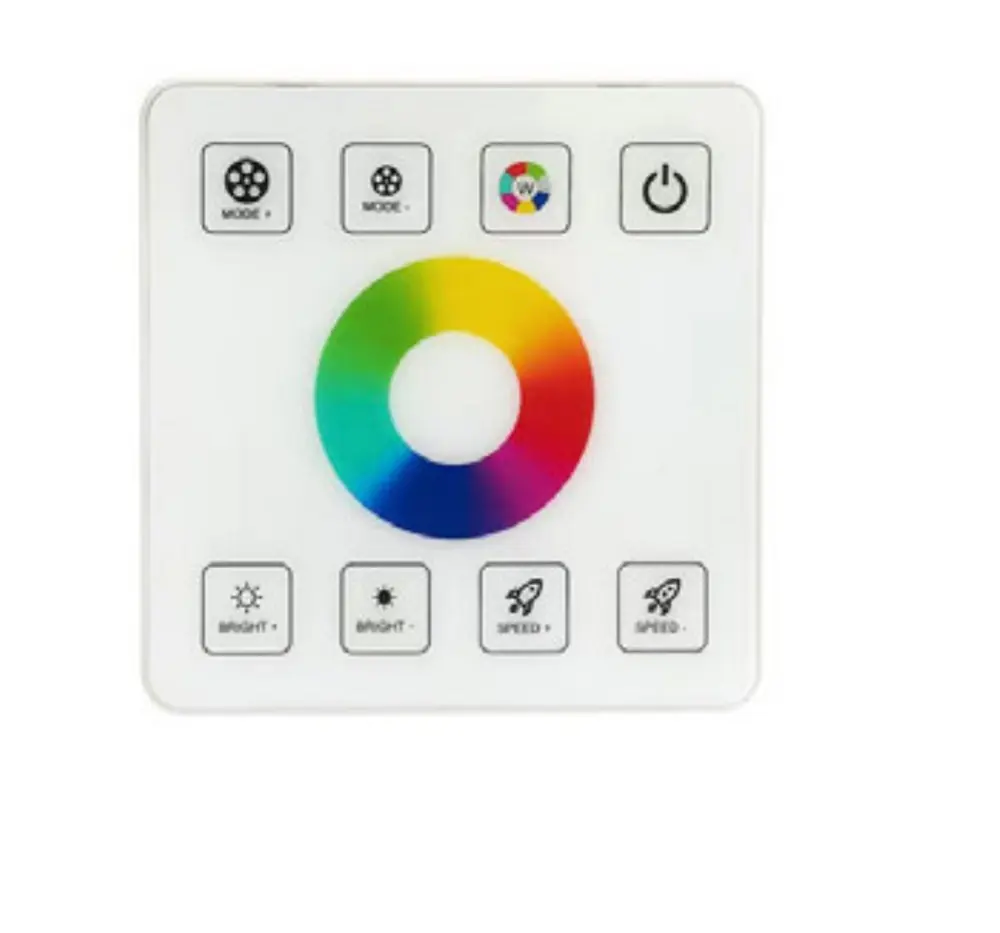 Wireless wall-mounted control panel for ceiling shower lighting