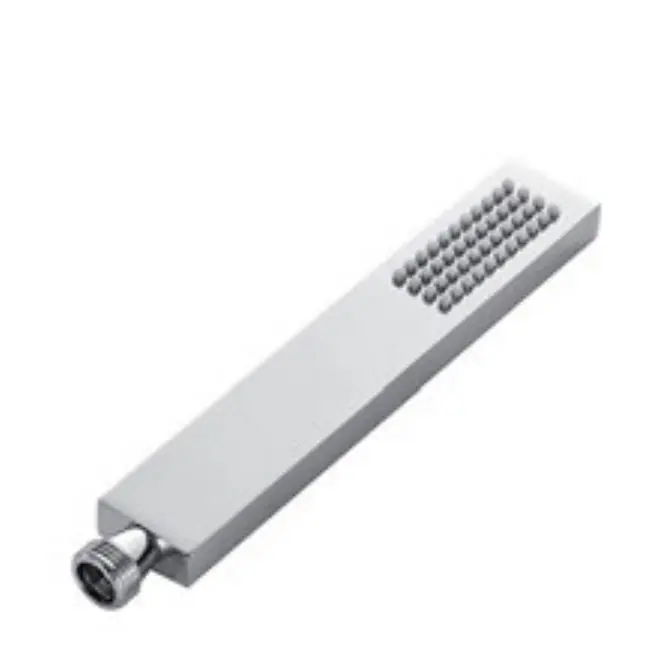 Hand shower shown as a component of a complete shower set
