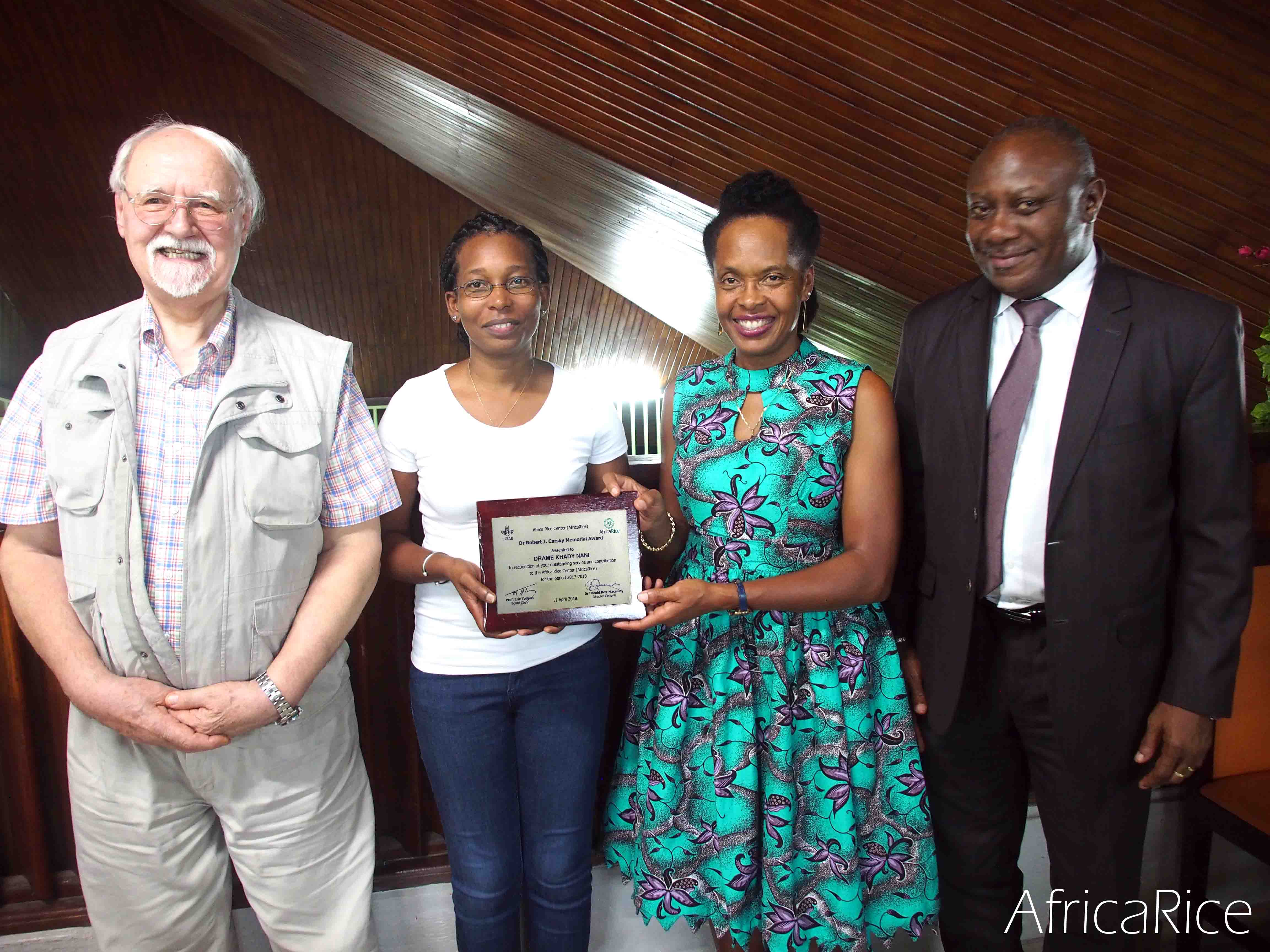 AfricaRice Dr Robert Carsky Award for 2018 - CGIAR