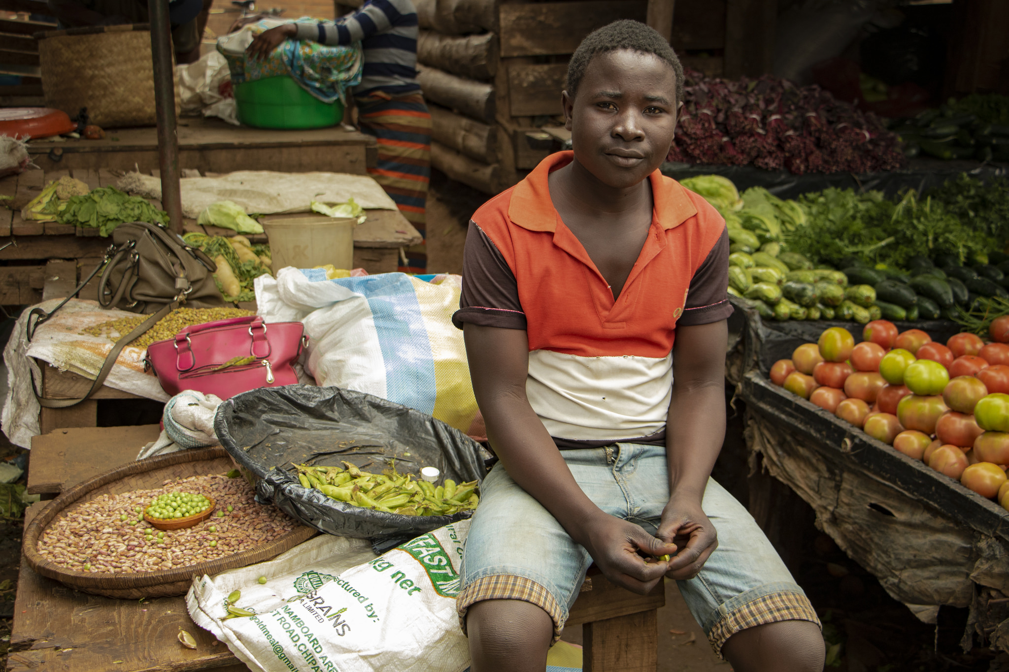 A vendor at a city market in Lilongwe, Malawi. The complexity of urbanizing food systems presents challenges for policy makers working to alleviate hunger and malnutrition, but can be broken down into manageable elements. Photo by Melissa Cooperman/IFPRI