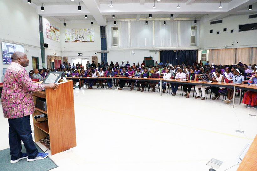 Dr Nteranya Sanginga delivering his keynote address at the plenary session.