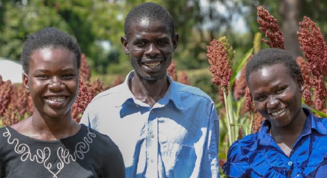 Key delegates including Hon. Japeth Hasunga, Agriculture Minister, Tanzania; Dr Jeff Ehlers, Program Officer, Bill & Melinda Gates Foundation; and Dr Peter Carberry, Director General, ICRISAT, at the launch of the AVISA project. Photo: ICRISAT