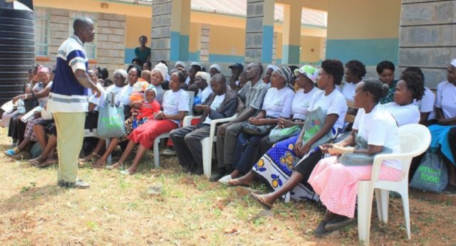 A Nutrition Officer facilitating a nutrition education class in Makueni. Photo: ICRISAT