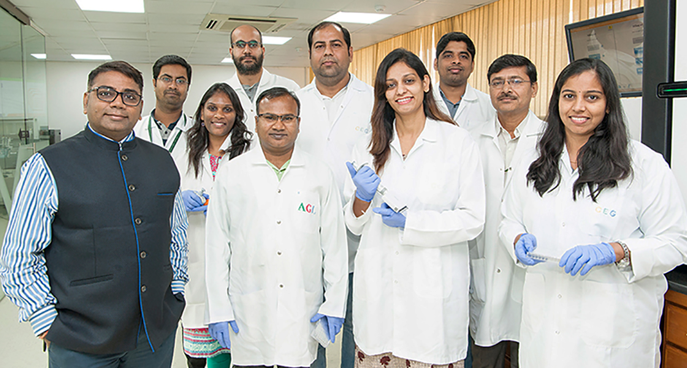 Dr. Rajeev Varshney with some members of the sequencing and analysis team at the Center of Excellence in Genomics & Systems Biology, ICRISAT (cegsb.icrisat.org)