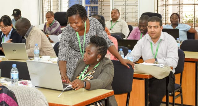 The training coordinators put in extra effort to increase women participation. Photo: ICRISAT