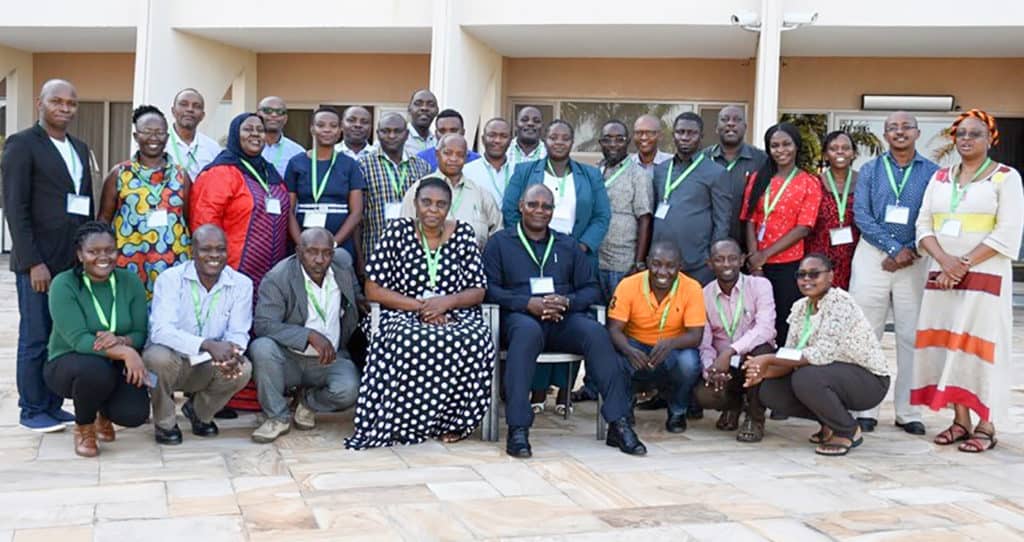 Participants at the meet pose for a group photo. Photo: ICRISAT