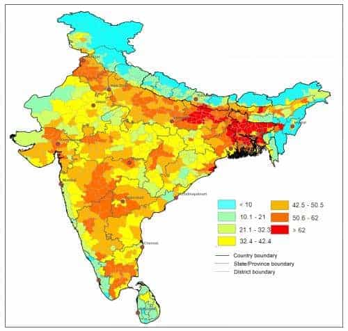 natural resources map of asia