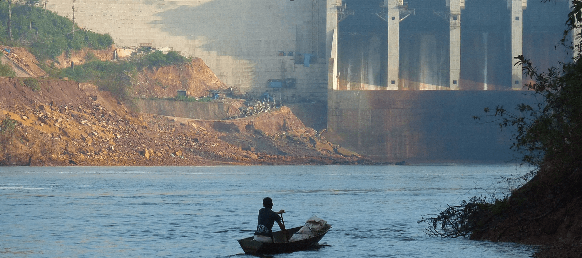 Nam Gnouang Dam (60MW), on a tributary of the Nam Theun River in Laos. Photo by Eric Baran, 2011.