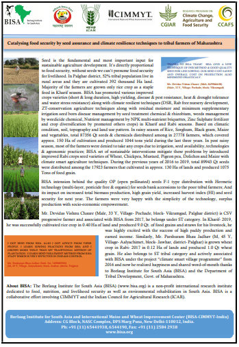 Catalysing food security by seed assurance and climate resilience ...