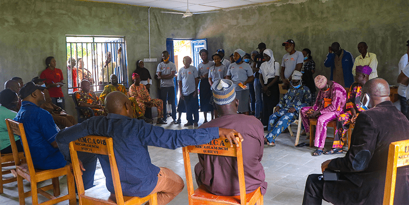 DG Sanginga meeting with the teachers and principal of UMCA, and the Igbeti community members.