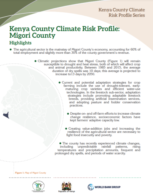 Kenya County Climate Risk Profile: Migori County - CGIAR