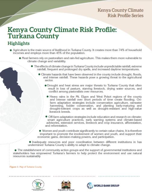 Kenya County Climate Risk Profile: Turkana County - CGIAR