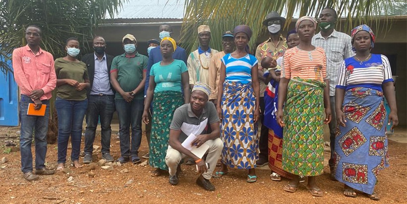 The Cassava compact team with the staff and students of the Togo processing centers.