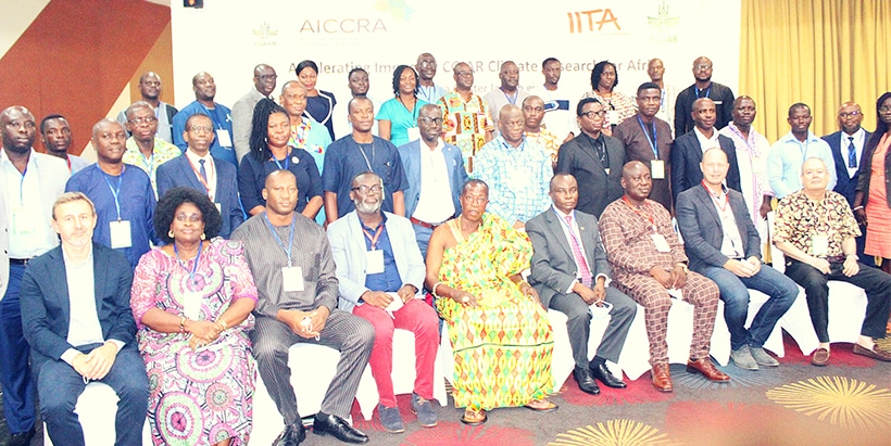 AICRRA-Ghana launch-p1.jpg: Stakeholders at the Accelerating Impact of CGIAR Climate Research for Africa-Ghana Cluster (AICCRA) launch in Accra, Ghana.