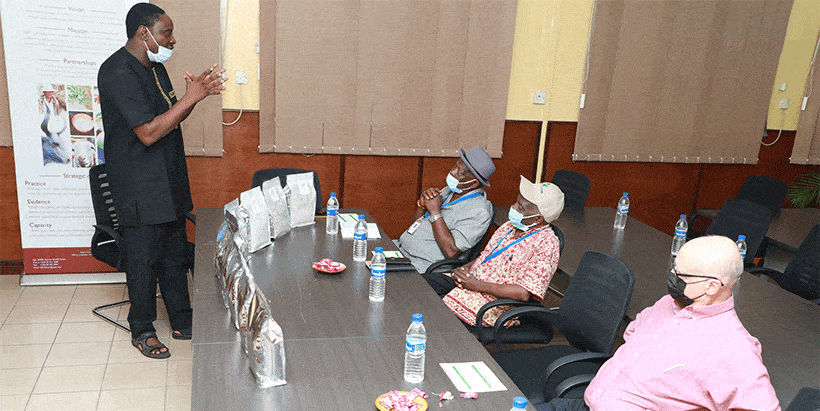 IITA management staff in a collaborative meeting with ILRI Country Representative