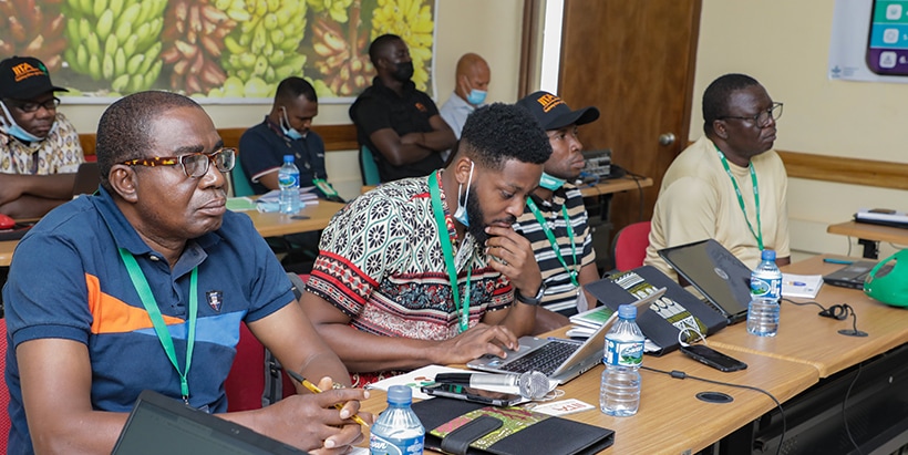 Breeding operations staff attending the “West Africa Breeding Operations” workshop.