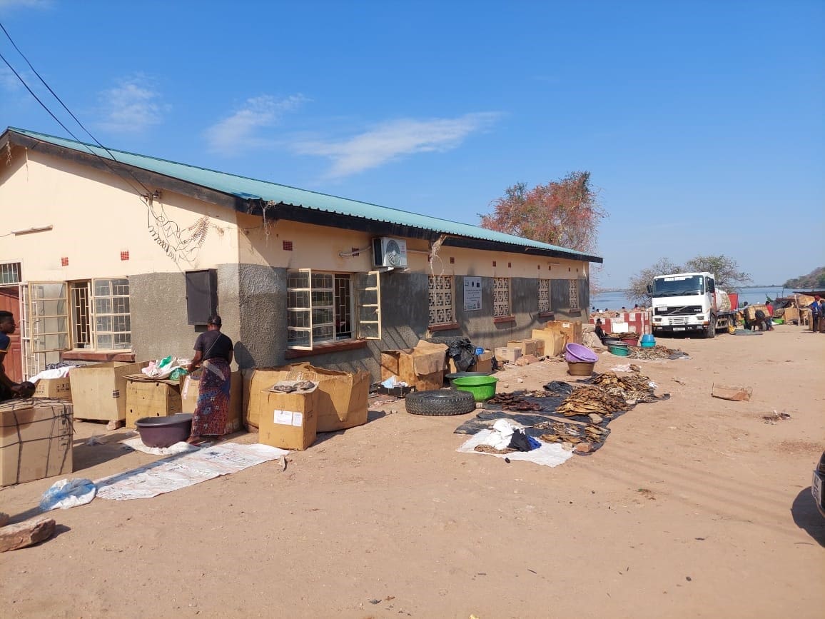 The fish storage house constructed by WorldFish. Photo by Keagan Kakwasha