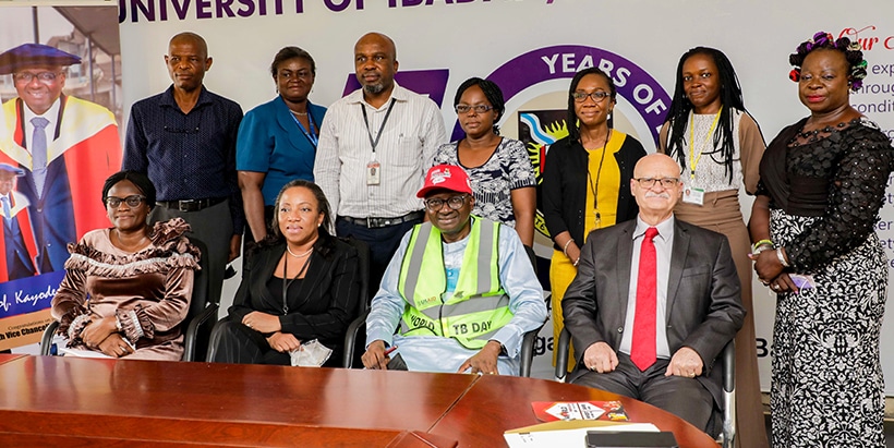 The IITA management delegation with the Vice-Chancellor and UI management staff.