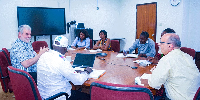 The Cuso team with the IITA team.