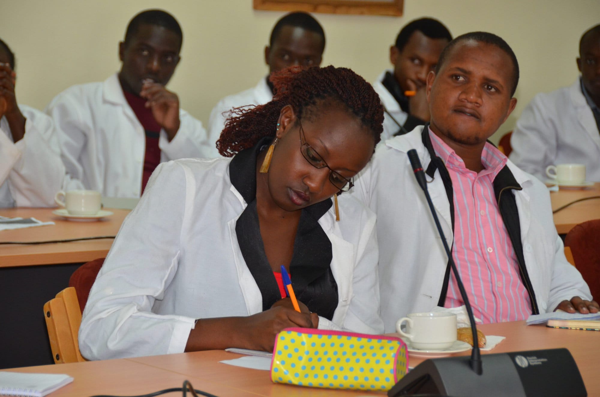 Undergraduate students from the University of Nairobi's College of Agriculture and Veterinary Sciences at ILRI Nairobi (photo credit: ILRI/Samuel Mungai).