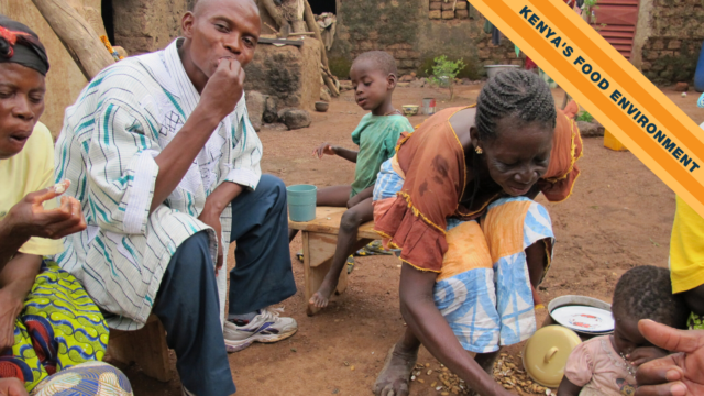 Family shares a meal in Dissin, Burkina Faso