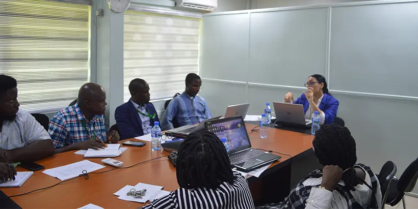 The IFAD Representative Dr Viviane Fillipi and the ZHI team discussing next steps for the next phase of the project