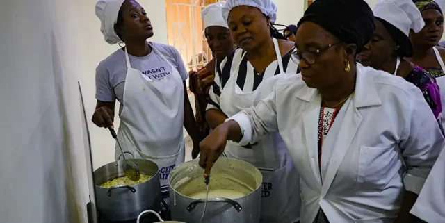 IITA women nutrition scientists perfecting a new recipe.