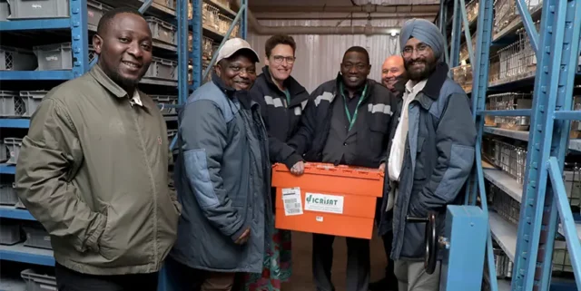 Some of the AGM participants during a tour of the IITA Genebank.