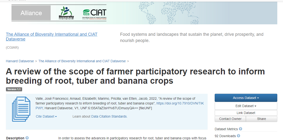 A review of the scope of farmer participatory research to inform breeding of root, tuber and banana crops