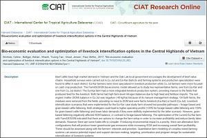 Bio-economic evaluation and optimization of livestock intensification options in the Central Highlands of Vietnam