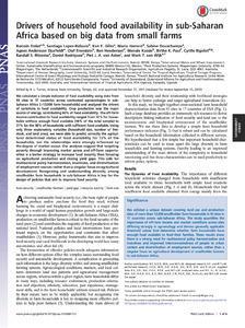 Drivers of household food availability in sub-Saharan Africa based on big data from small farms