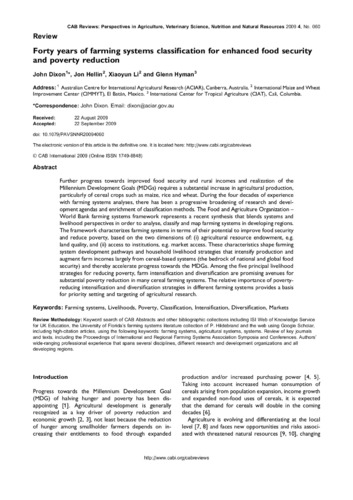 Forty years of farming systems classification for enhanced food security and poverty reduction