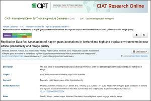 Replication Data for: Assessment of Napier grass accessions in lowland and highland tropical environments in east Africa: productivity and forage quality
