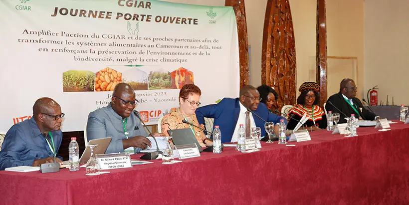 Stakeholders at the CGIAR open day event in Yaoundé Cameroon