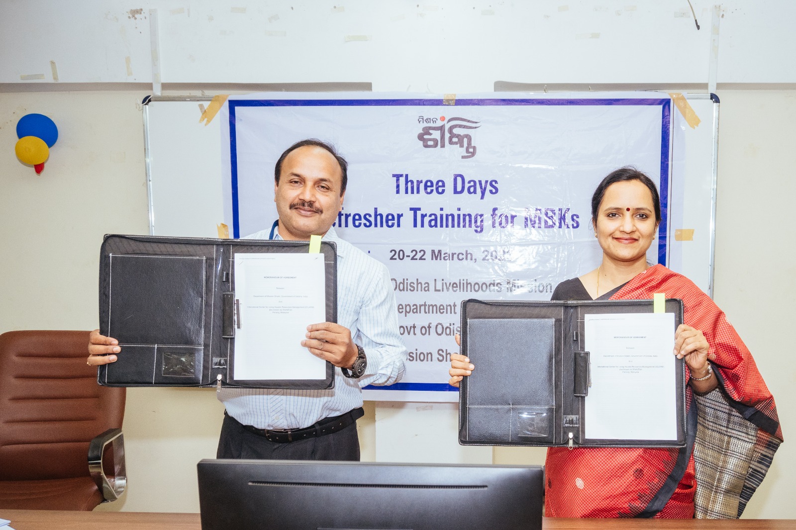 WorldFish and the Government of Odisha signed a new 5-year agreement to empower women in Odisha through aquatic foods production. Photo: Department of Mission Shakti.