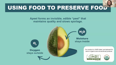 An illustration of the Apeel coating that helps protect produce from spoilage