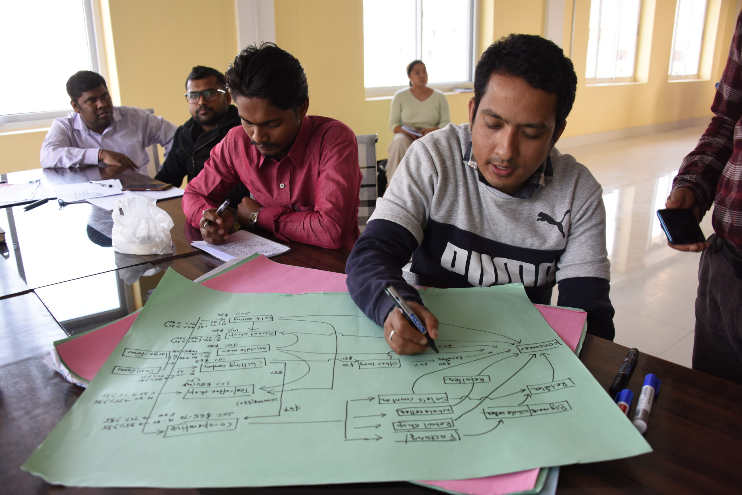 Dairy value chain mapping at the Itahari dairy cooperative in Nepal (ILRI / Nils Teufel) 