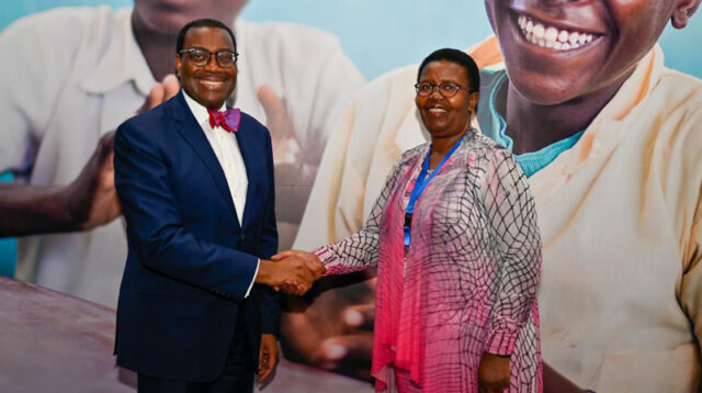 AfDB President Dr. Akinwumi Adesina and CGIAR System Board Chair, Professor Lindiwe Majele Sibanda at the African Development Bank's 'Feed Africa - Food Sovereignty and Resilience' side-event