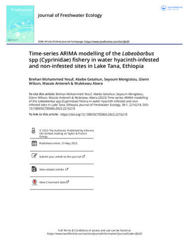 Time-series-ARIMA-modelling-of-the-Labeobarbus-spp-Cyprinidae-fishery-in-water-hyacinth-infested-and-non-infested-sites-in-Lake-Tana-Ethiopia