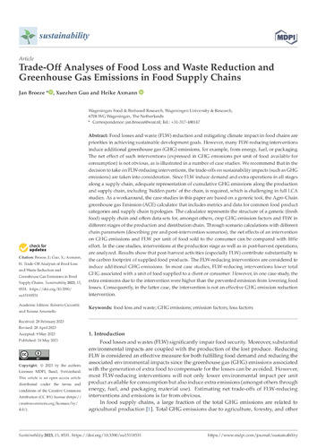 Trade-Off-Analyses-of-Food-Loss-and-Waste-Reduction-and-Greenhouse-Gas-Emissions-in-Food-Supply-Chains