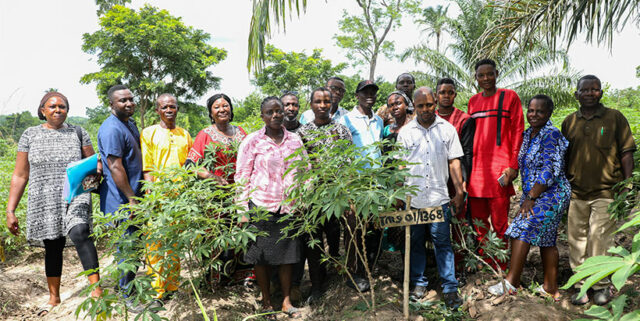 Zero Hunger team with the EAs trained on varietal identification.