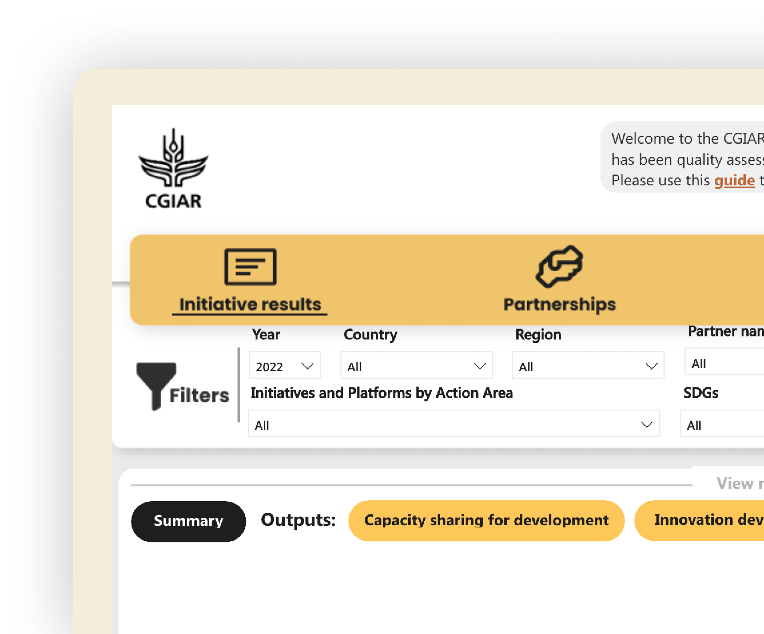 Dashboards - CGIAR