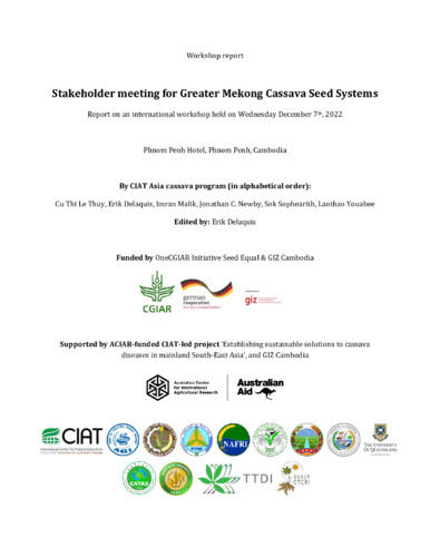 Stakeholder Meeting for Greater Mekong Cassava Seed Systems