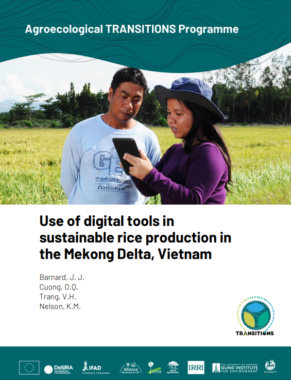 Use of digital tools in sustainable rice production in the Mekong Delta, Vietnam