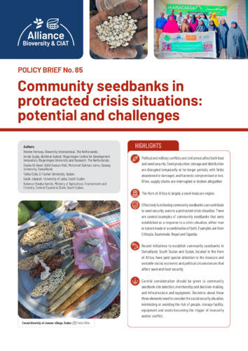 Community seed banks in protracted crisis situations final