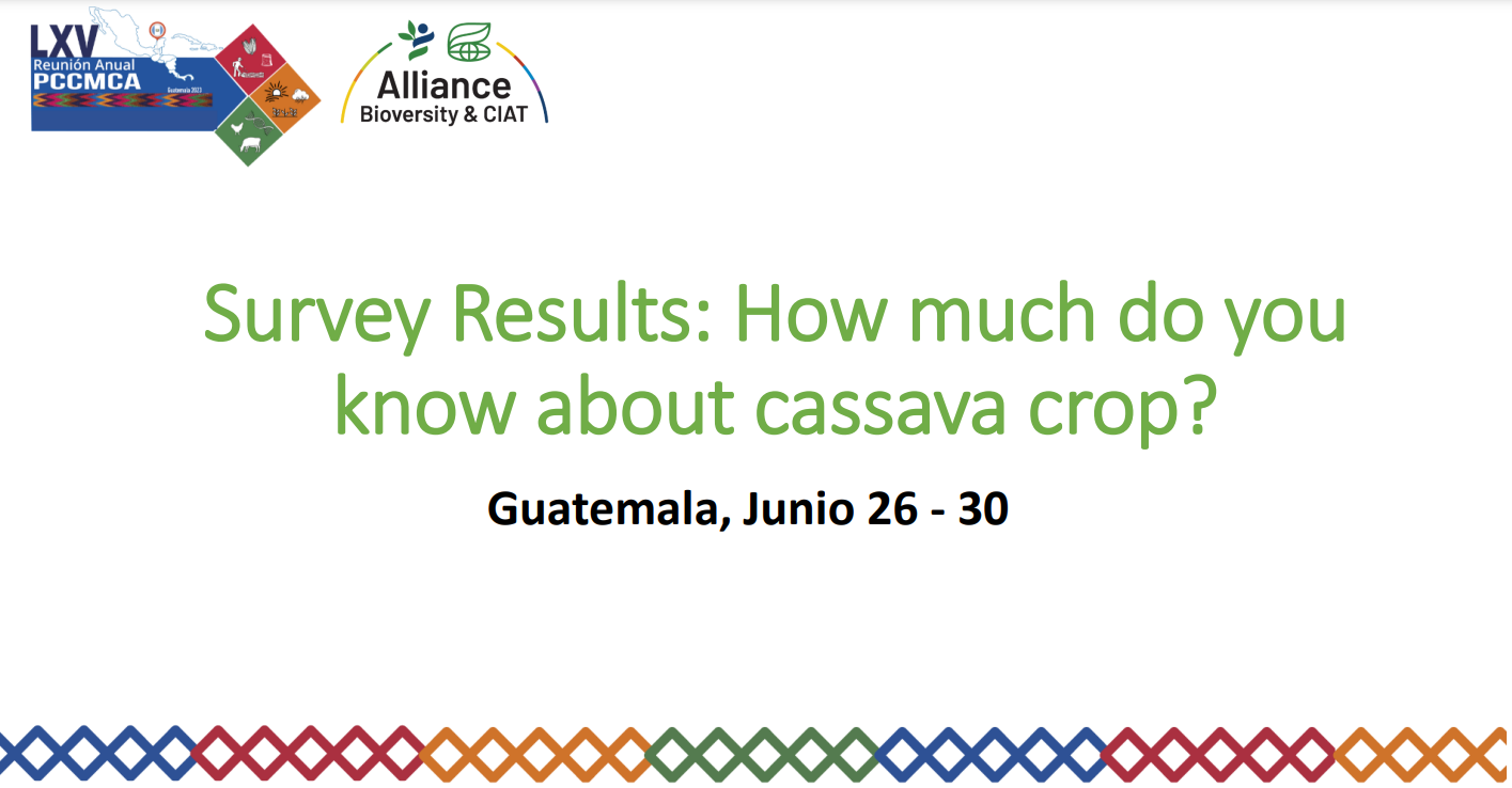 Survey results How much do you know about cassava crop