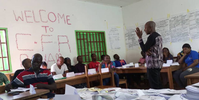 Yabic Bouam theorical training session on effective organization